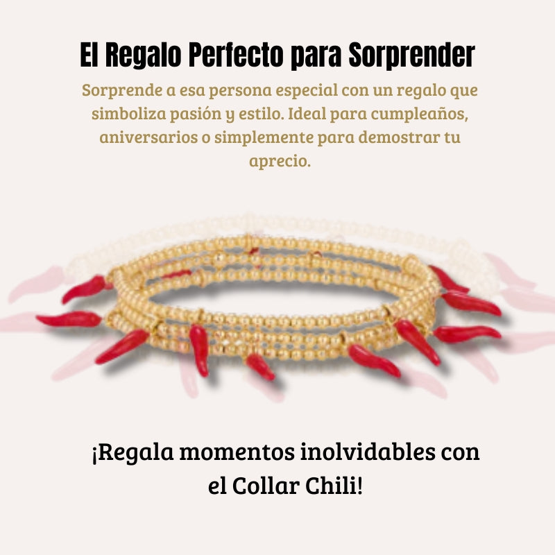 Collar Chili con 14 kilates