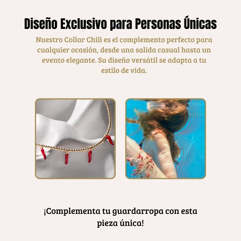 Collar Chili con 14 kilates